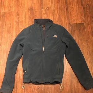 Women’s North Face teal soft shell jacket